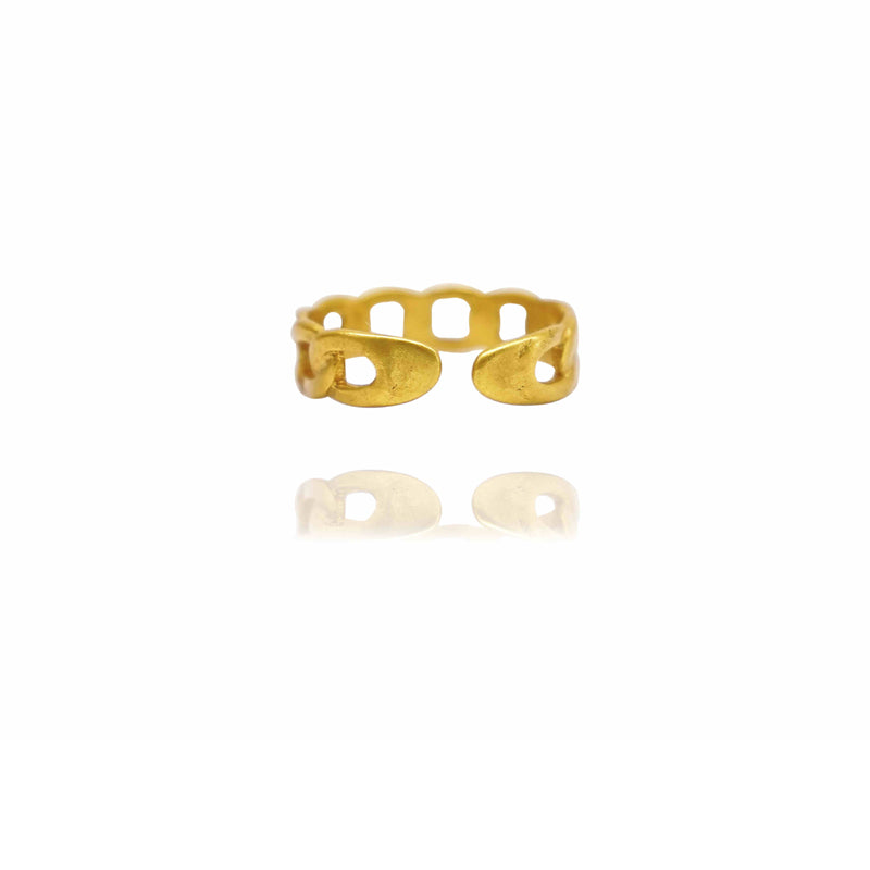 Bijoux en or 24 carats, bagues ouvertes à chaîne torsadée classique pour femmes, anneau de couple torsadé géométrique en zircon, bijoux