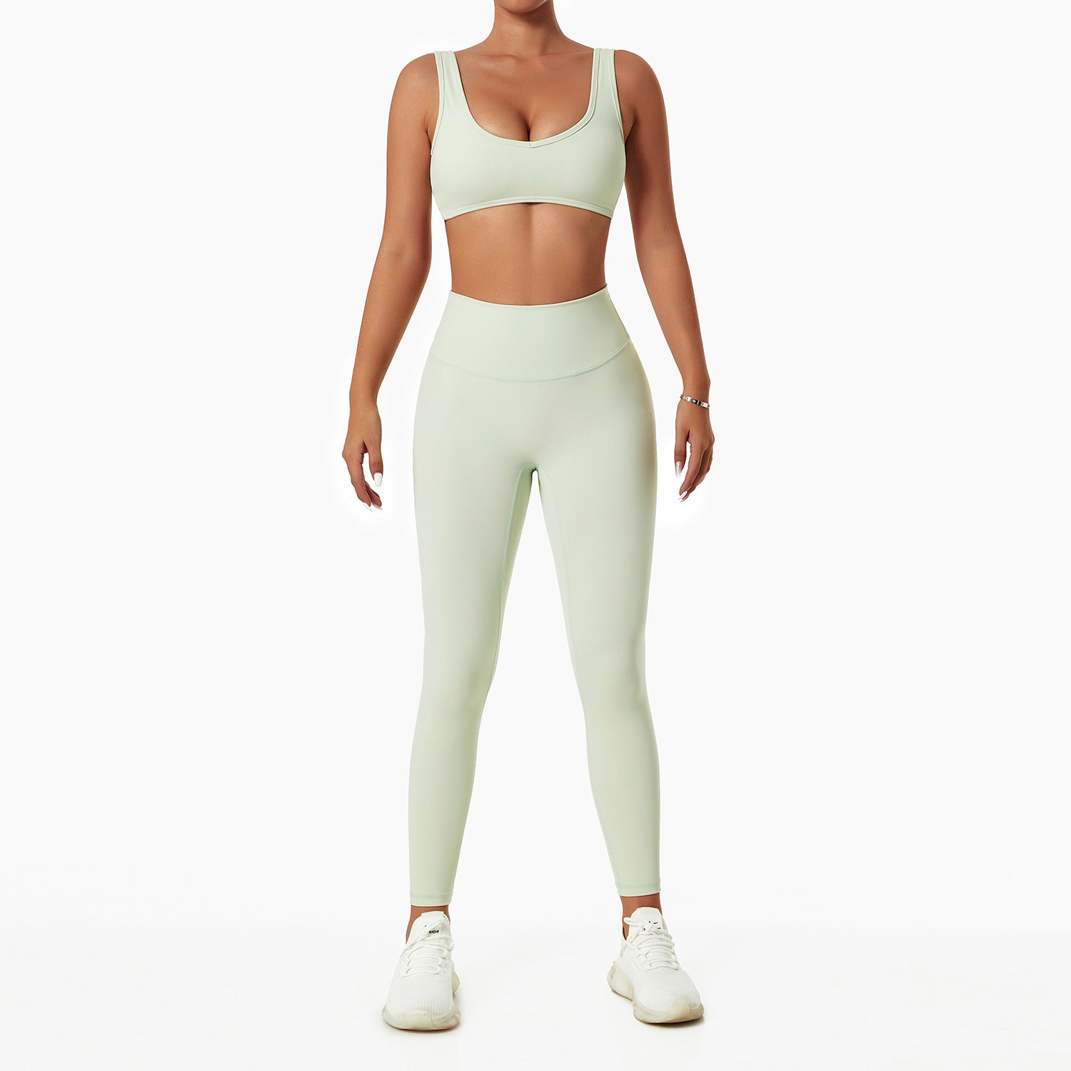Ensemble de fitness respirant pour la course à pied – Ensemble de yoga effet seconde peau