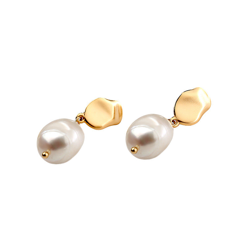 Boucles d'oreilles en argent sterling 925 avec perles baroques