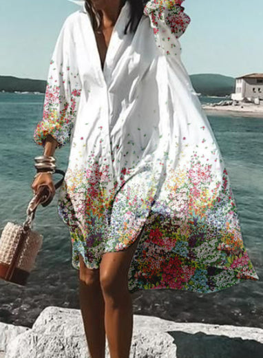 Robe Chemise Tendance et Tempérament Explosif