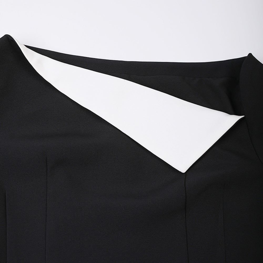Fashion Personality French Stitching Dress Women