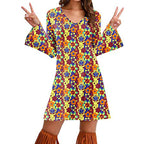 Robe imprimée hippie pour femme