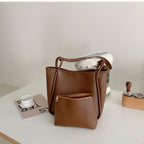 Grand sac à main en cuir souple pour femme