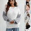 Pull à col rond à manches longues, rayé, ample et oversize pour femme