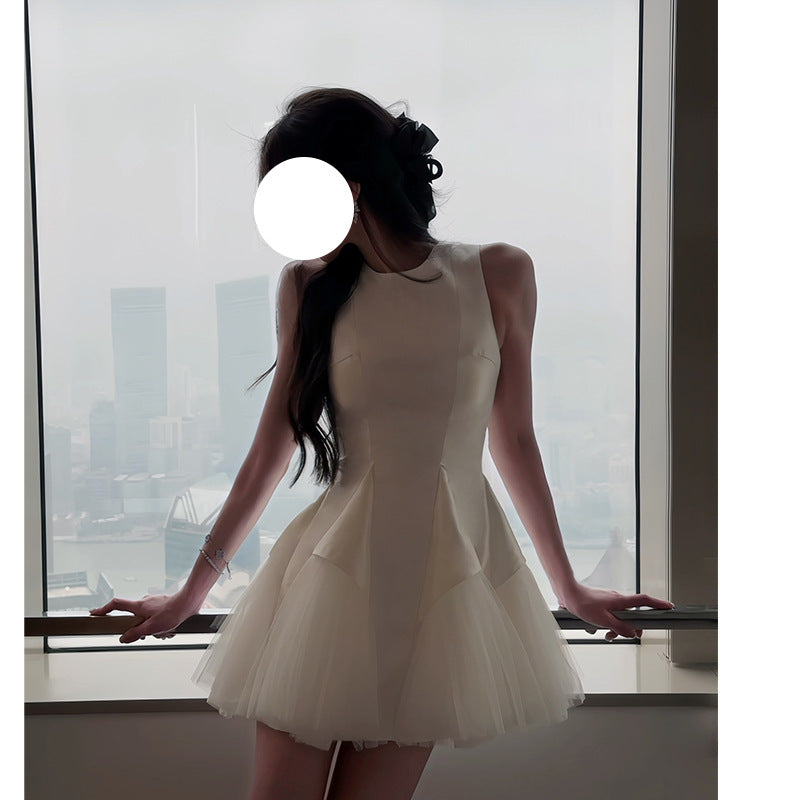 Robe poire scellée en maille bouffante