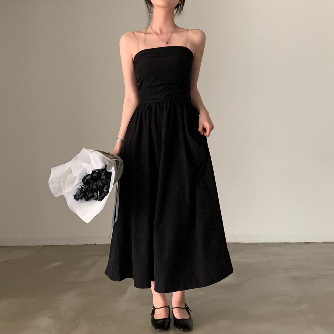 Robe longue amincissante bandeau de vacances pour femme