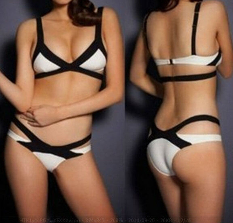 Maillot de bain bikini bicolore nouvelle collection femme été