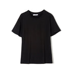 T-shirt basique en maille unie pour femme, en coton décontracté