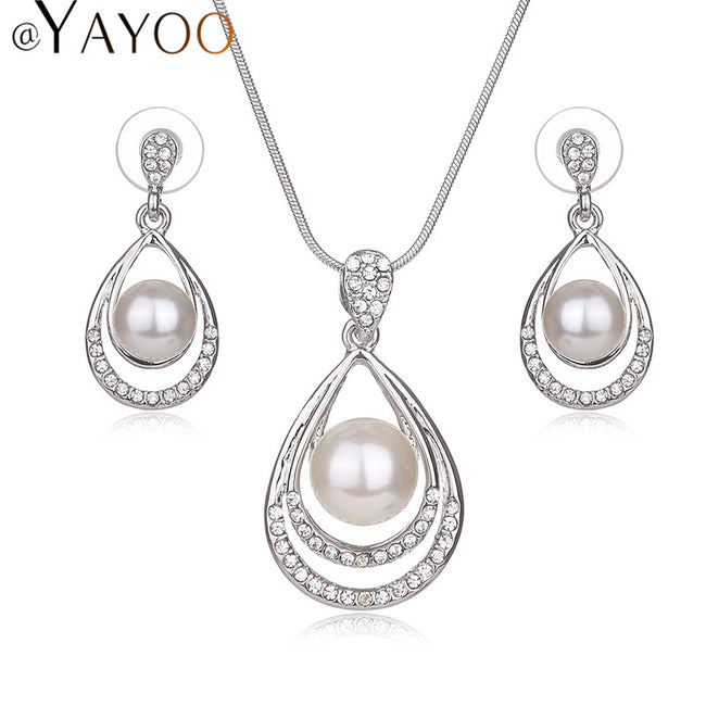 Pearl Jewelry Set for women Hover Image