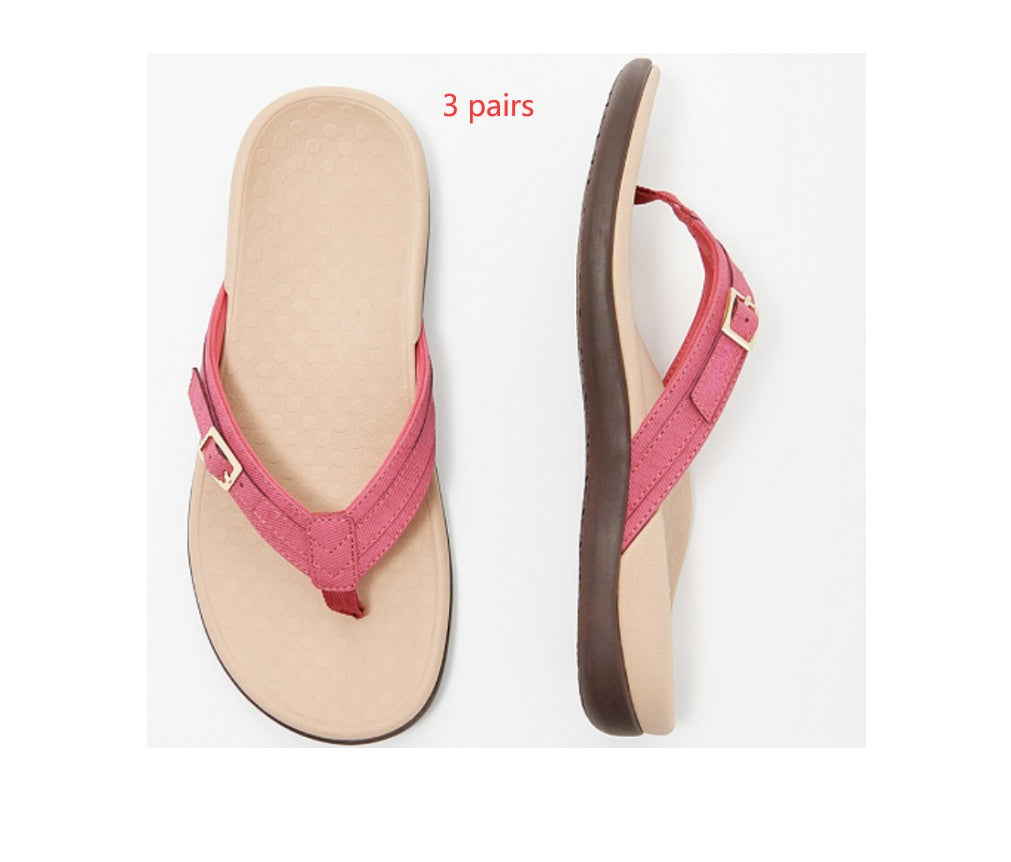 Sandales nu-pieds plates décontractées pour femme