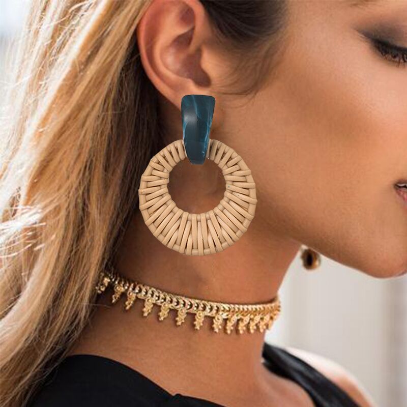 Boucles d'oreilles pendantes coréennes vintage pour femmes