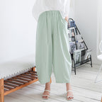 Pantalon ample femme en coton et lin pour l'été, grande taille, décontracté, coupe lanterne
