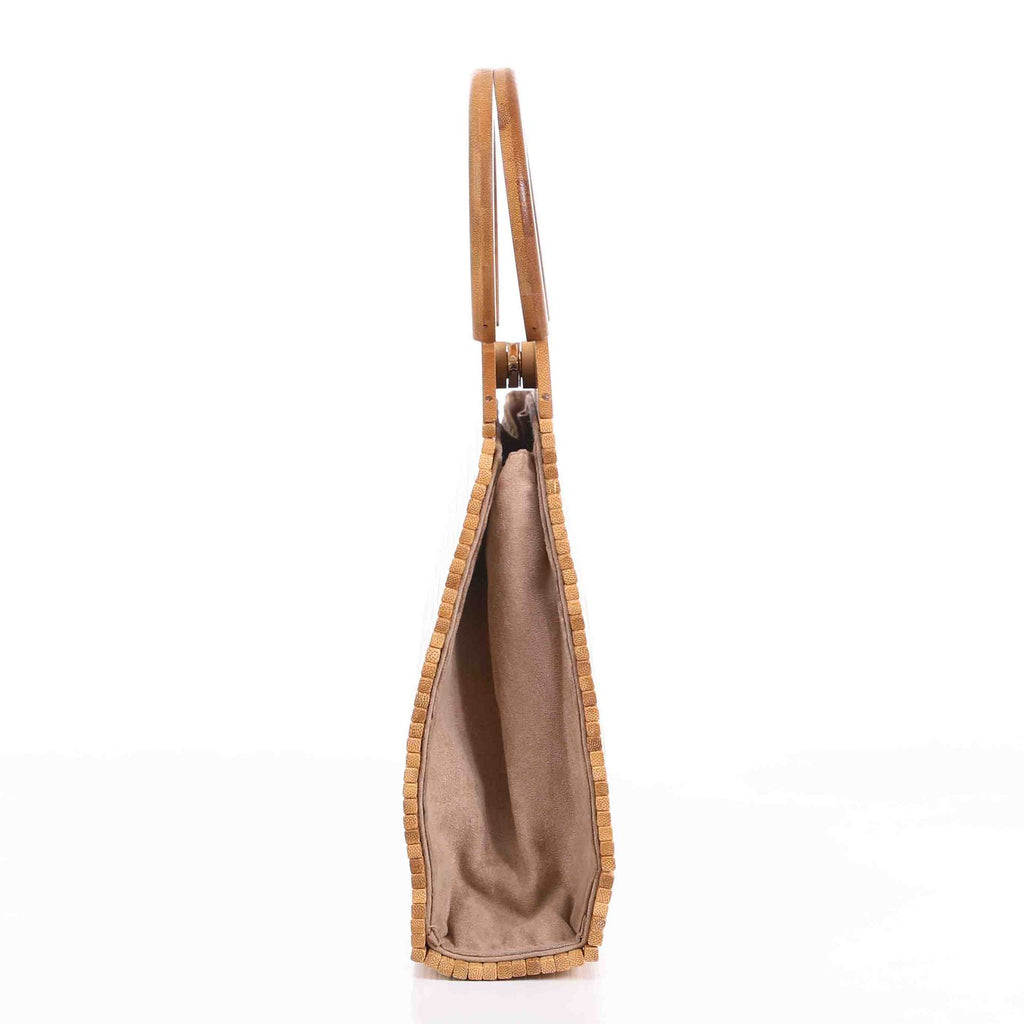 Pochette en bambou tressé Sac à main en bambou naturel