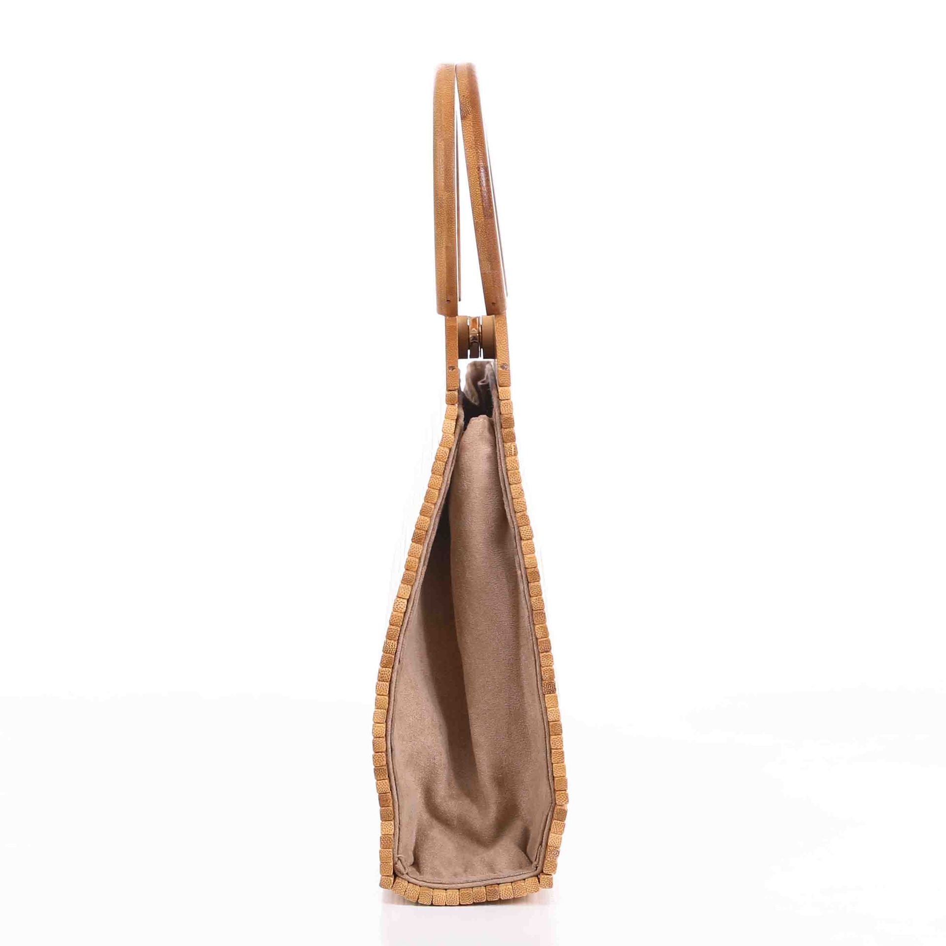Pochette en bambou tressé Sac à main en bambou naturel