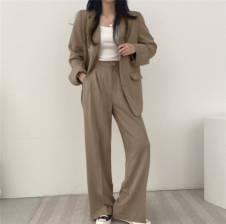 Ensemble tailleur décontracté style coréen pour femme