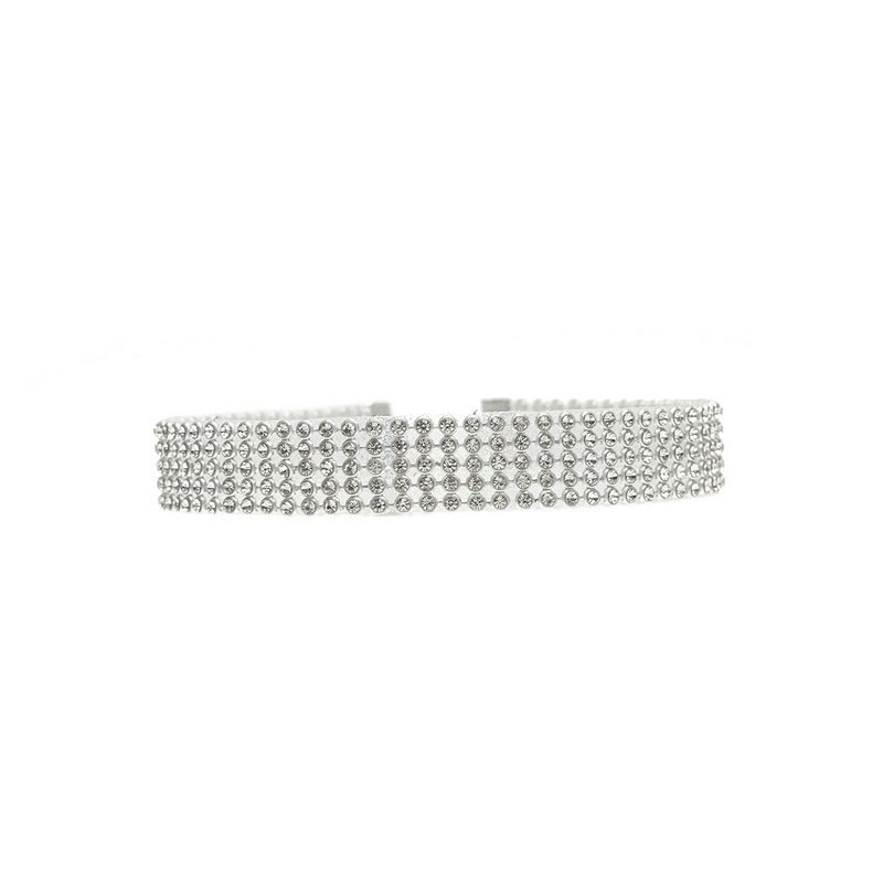 Collier ras du cou entièrement en cristal strass pour femmes, bijoux de mariage, ras de cou pour femmes