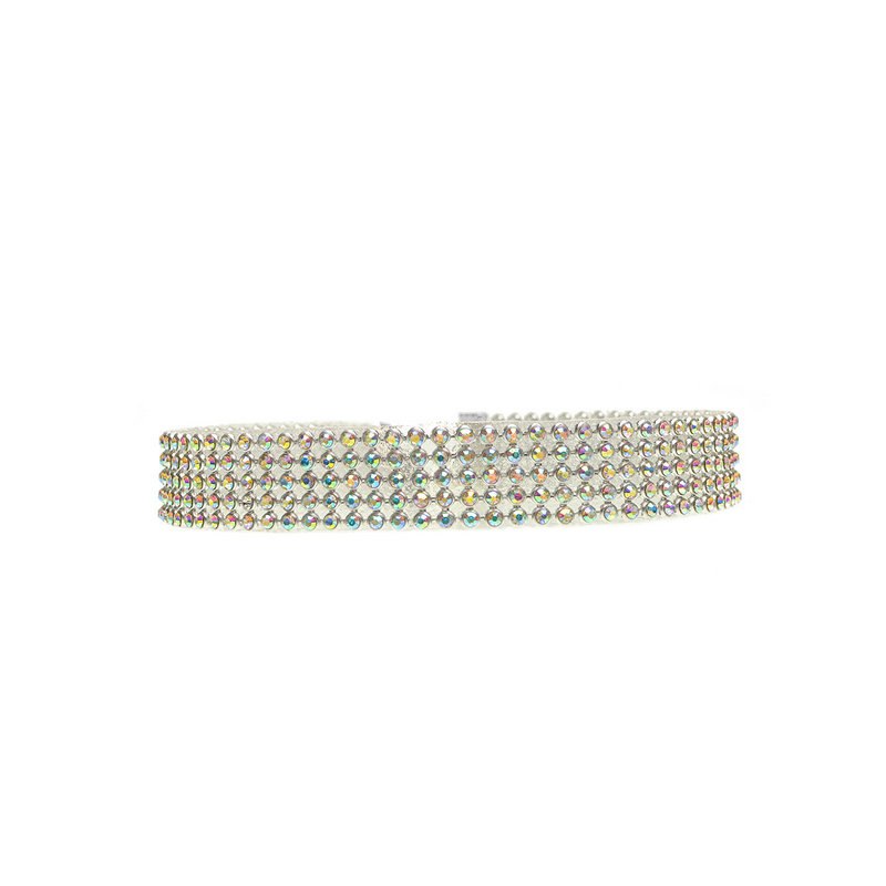 Collier ras du cou entièrement en cristal strass pour femmes, bijoux de mariage, ras de cou pour femmes