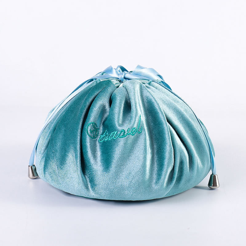 Nouveaux sacs cosmétiques en velours avec oreilles de lapin de dessin animé, trousse de maquillage, sacs cadeaux auto-adhésifs pour Pâques joyeuses pour filles