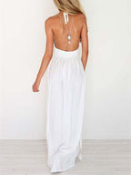 Robe en mousseline avec broderie en dentelle