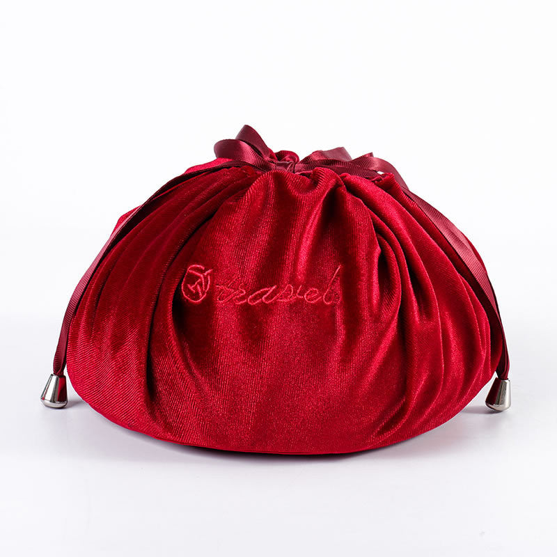 Nouveaux sacs cosmétiques en velours avec oreilles de lapin de dessin animé, trousse de maquillage, sacs cadeaux auto-adhésifs pour Pâques joyeuses pour filles