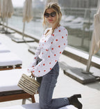 Chemise à manches longues femme effet amincissant