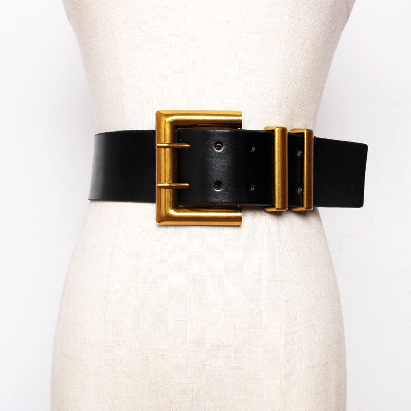 Jupe femme assortie, ceinture en cuir