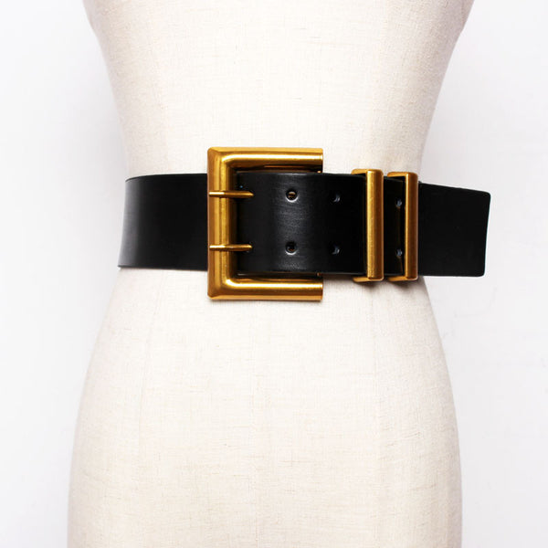 Jupe femme assortie, ceinture en cuir