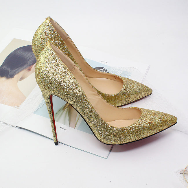 Escarpins à paillettes à talons hauts Main Image