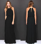 Robe longue dos nu en mousseline pour femme