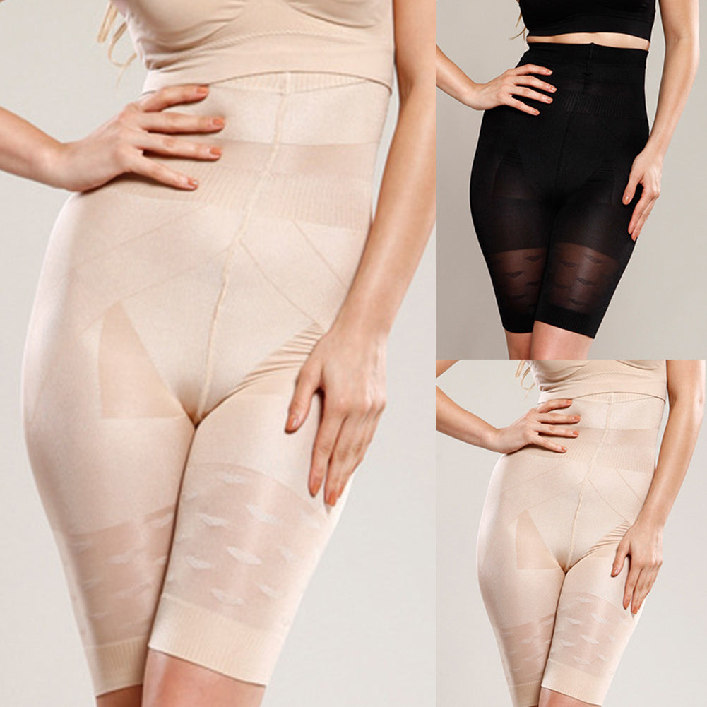 Short gainant taille haute sans couture pour femme avec contrôle du ventre