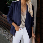 Petit blazer uni sauvage à manches longues
