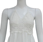 Robe en mousseline avec broderie en dentelle