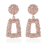 Grandes boucles d'oreilles vintage pour femmes, or, argent, noir, géométriques, style affirmé, pendantes, bijoux de mode