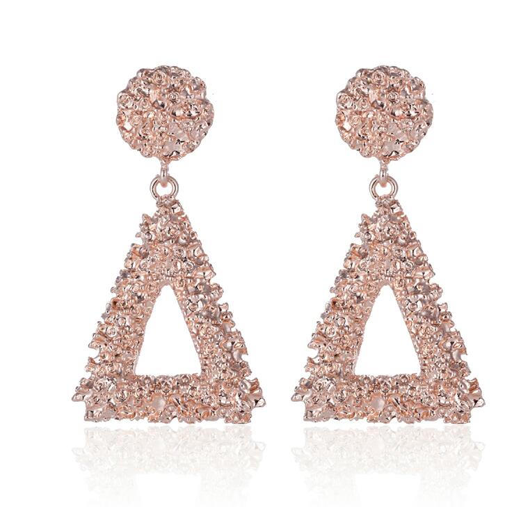 Grandes boucles d'oreilles vintage pour femmes, or, argent, noir, géométriques, style affirmé, pendantes, bijoux de mode