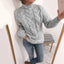 Pull torsadé femme col montant mode explosive