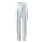 Pantalon décontracté coupe droite et ajustée pour femme