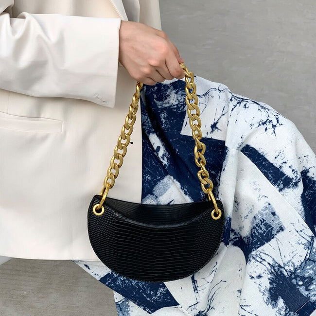 Sac femme bandoulière unique sac aisselles sac croissant assorti Main Image