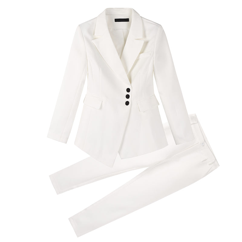 Ensembles de pantalon blancs ajustés pour femmes