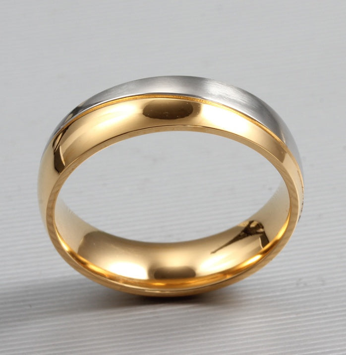 Bagues de mariage romantiques pour amoureux, en acier inoxydable couleur or, bagues de couple pour fiançailles, bijoux de fête, alliances