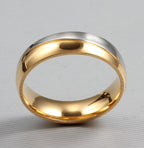 Bagues de mariage romantiques pour amoureux, en acier inoxydable couleur or, bagues de couple pour fiançailles, bijoux de fête, alliances
