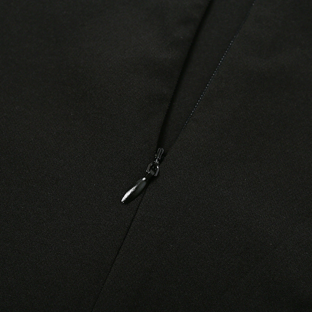 Blazer irrégulier à col en V profond