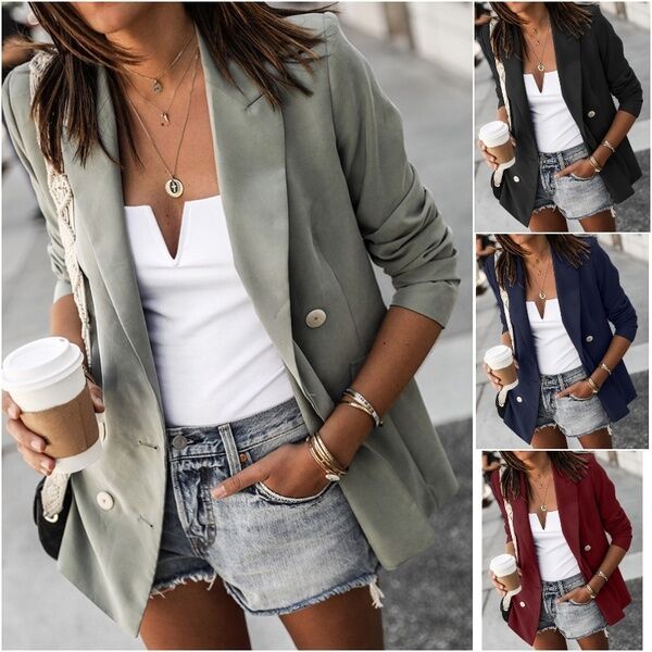 Blazer décontracté boutonné Hover Image