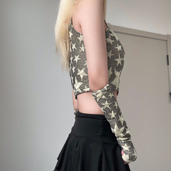 Débardeur à col roulé et imprimé étoile Fashion Main Image