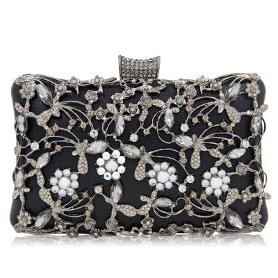 Sac cheongsam diamant creux sac à bandoulière pochette strass