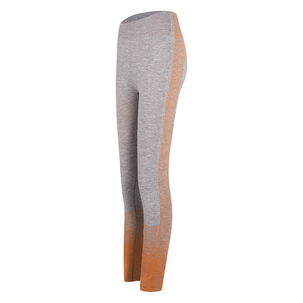 Legging de sport taille haute femme tricoté pour entraînement course yoga