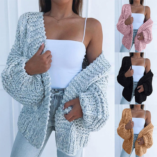 Cardigan bat shirt sweater women plush Hover Image