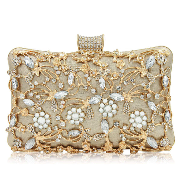 Sac cheongsam diamant creux sac à bandoulière pochette strass