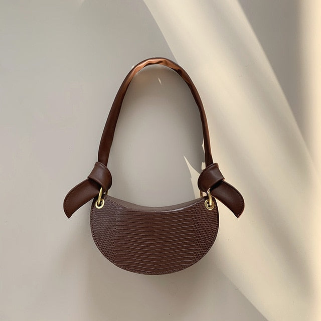 Sac femme bandoulière unique sac aisselles sac croissant assorti