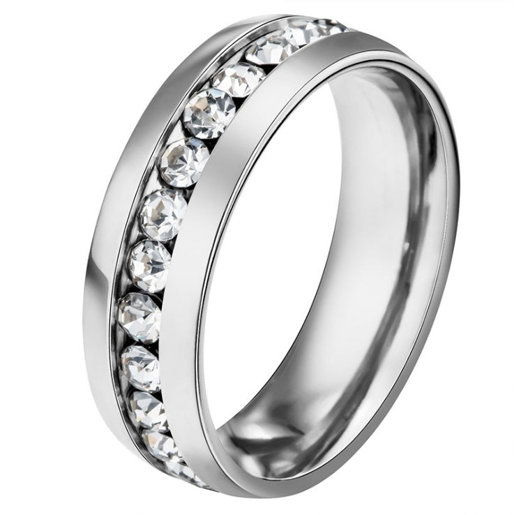 Nouvelles bagues en cristal de mode pour femmes, bijoux en acier inoxydable de couleur or, cadeaux