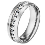 Nouvelles bagues en cristal de mode pour femmes, bijoux en acier inoxydable de couleur or, cadeaux